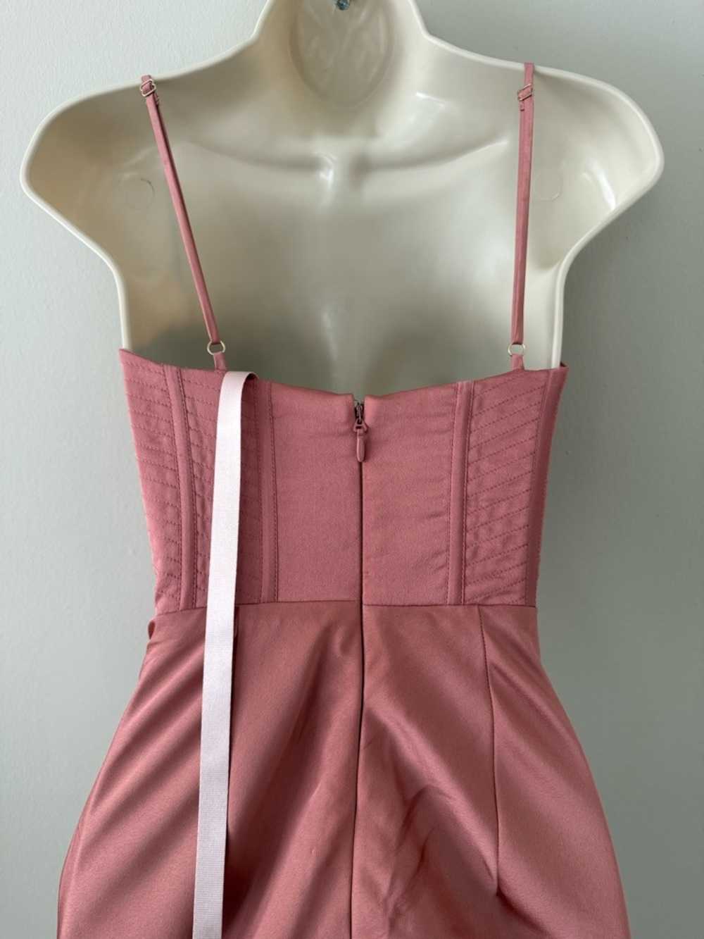 NWT - House of CB - Myrna Rose Satin Corset Slip Dress - Picture 9 of 14
